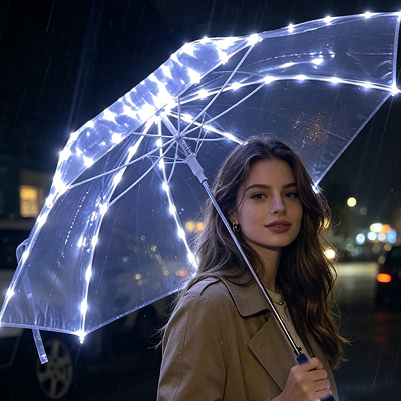 Photography Umbrella Lighting Kit - Parapluie Transparent lumineux LED, lumière colorée,
