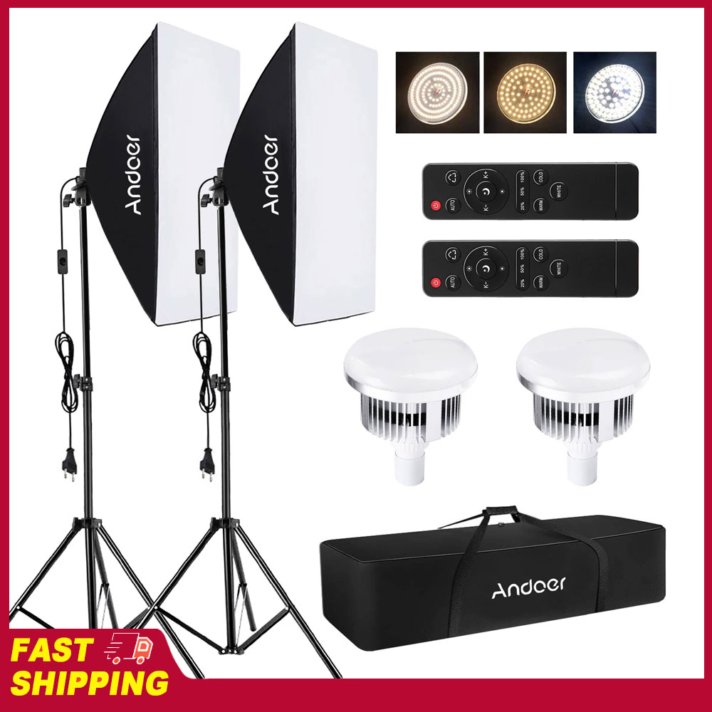 Photography Umbrella Lighting Kit - Ensemble d'éclairage Softbox Andoer pour studio