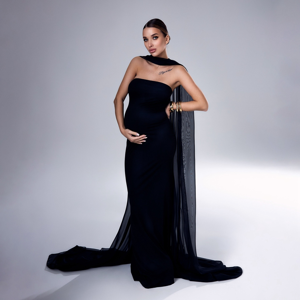 Photography Youtube - Robe de photographie de maternité noire