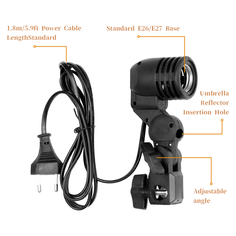 Support d'ampoule avec câble d - Photography Umbrella Lighting Kit avis et prix