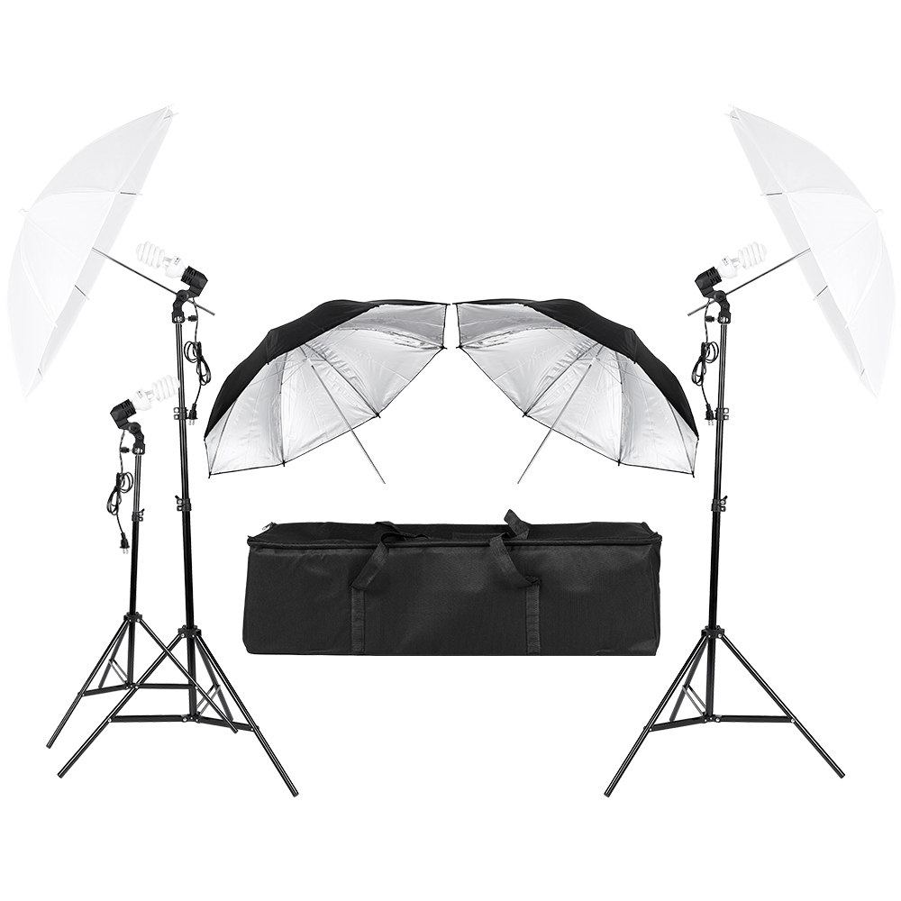 3*45W photographie Photo vidéo - Photography Umbrella Lighting Kit avis et prix