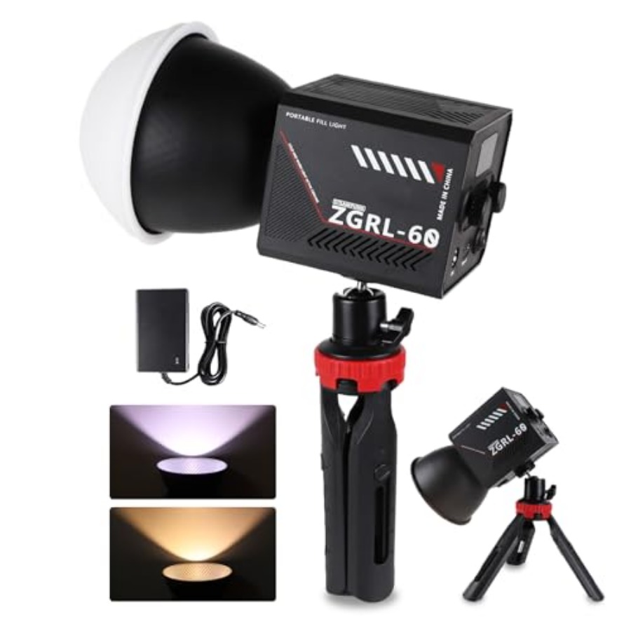 Lampe vidéo LED COB 60W portab - Photography Video avis et prix