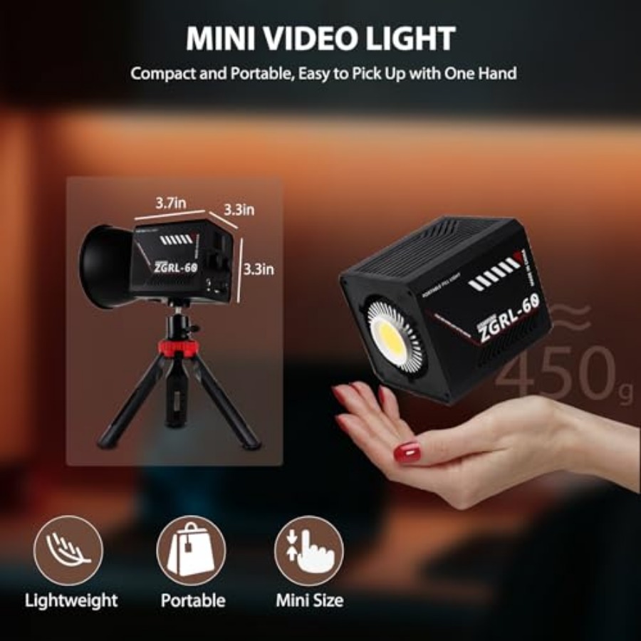 Lampe vidéo LED COB 60W portab - Photography Video avis et prix