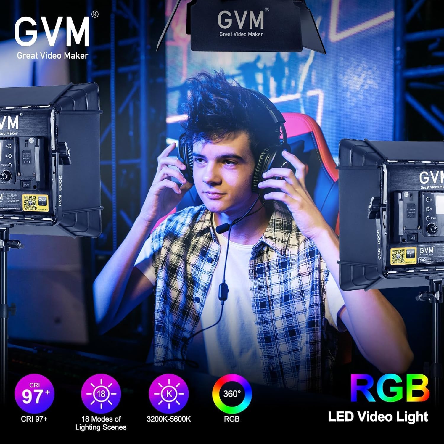 Kit d'éclairage vidéo LED RGB, - Photography Youtube avis et prix