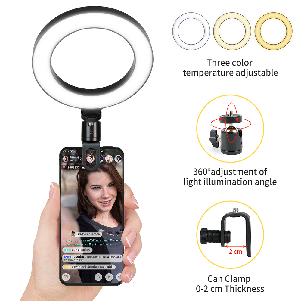 Lampe vidéo LED 16 cm avec sup - Photography Youtube avis et prix