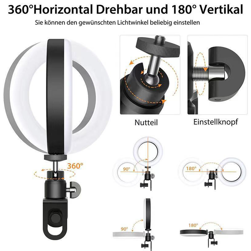 Lampe vidéo LED 16 cm avec sup - Photography Youtube avis et prix